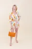 Border Printed 3/4 Sleeve Romper sold by French Cuff