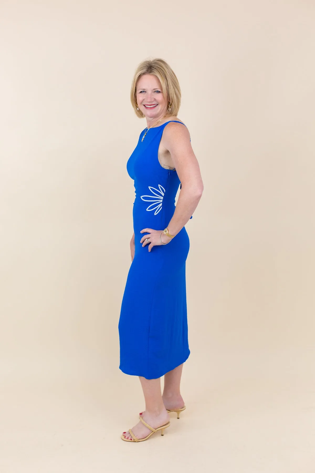 Embroidered Side Midi Dress sold by French Cuff product image thumbnail 2
