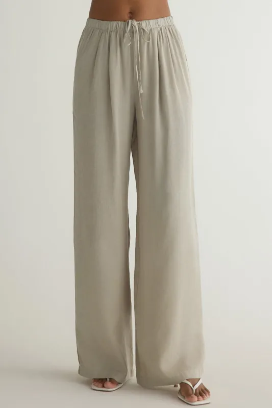 Wide Leg Pleated Pant sold by French Cuff