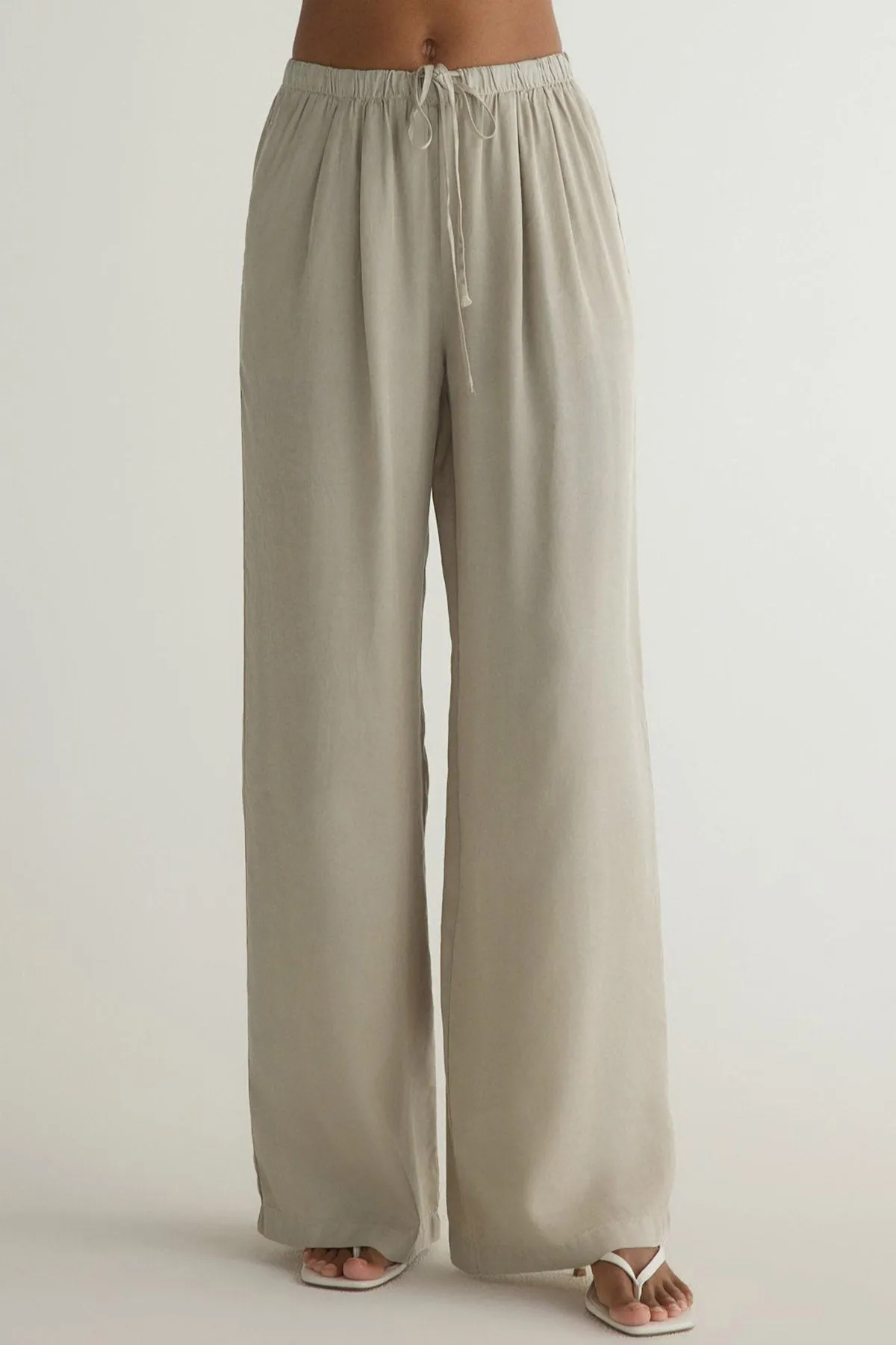 Wide Leg Pleated Pant sold by French Cuff