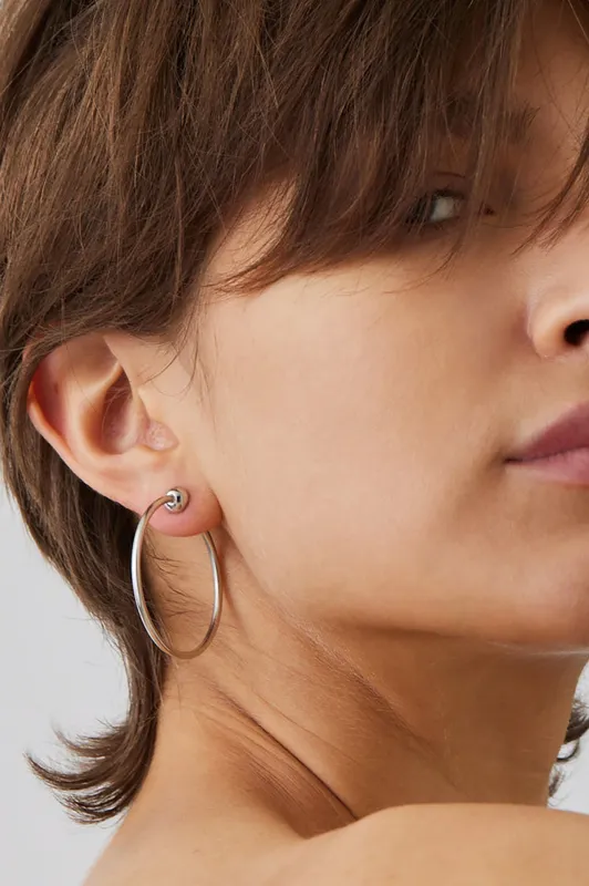 Small Icon Hoops, Silver sold by French Cuff