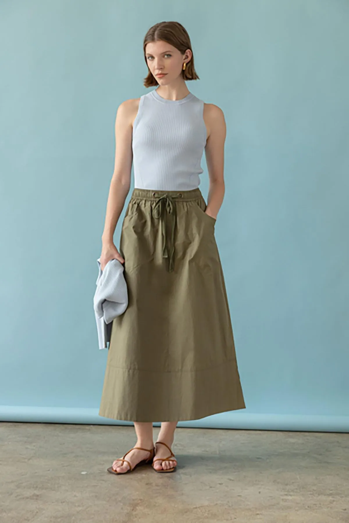 Long Poplin Skirt sold by French Cuff product image thumbnail 3