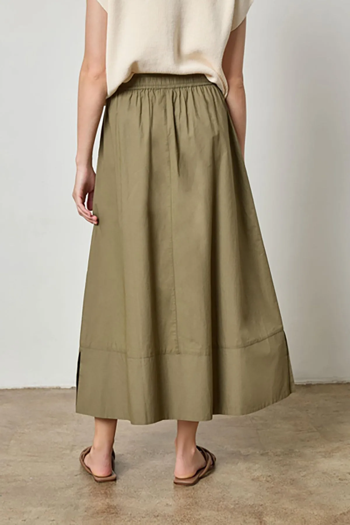 Long Poplin Skirt sold by French Cuff product image thumbnail 4