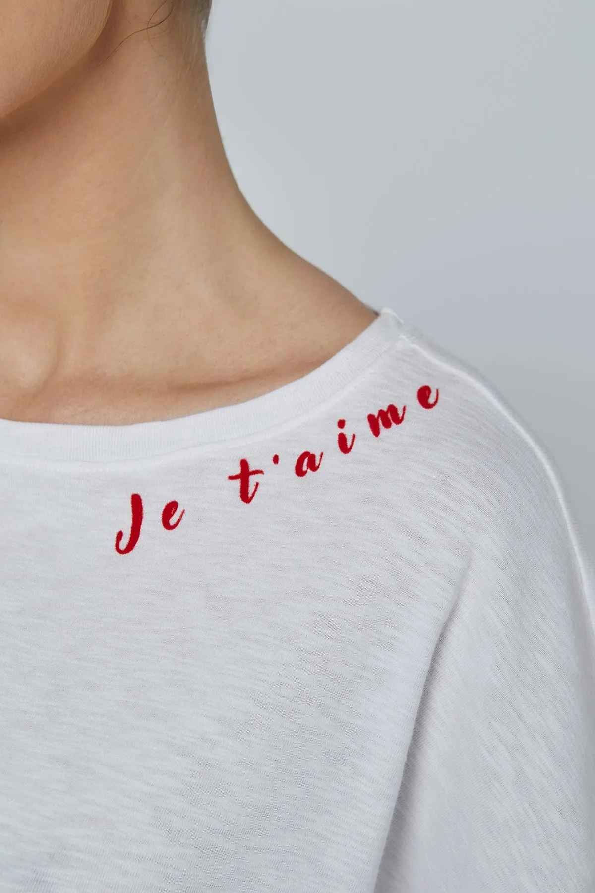 Sadie Cuff Short Sleeve Crew Je t'aime sold by French Cuff product image thumbnail 4