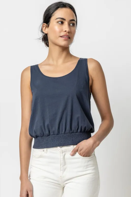 Smocked Hem Tank sold by French Cuff