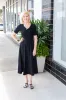 Black Knit Top Midi Dress sold by French Cuff