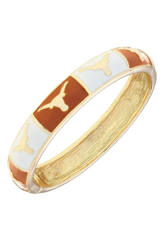 Texas Longhorns Sculpted Enamel Bangle sold by French Cuff