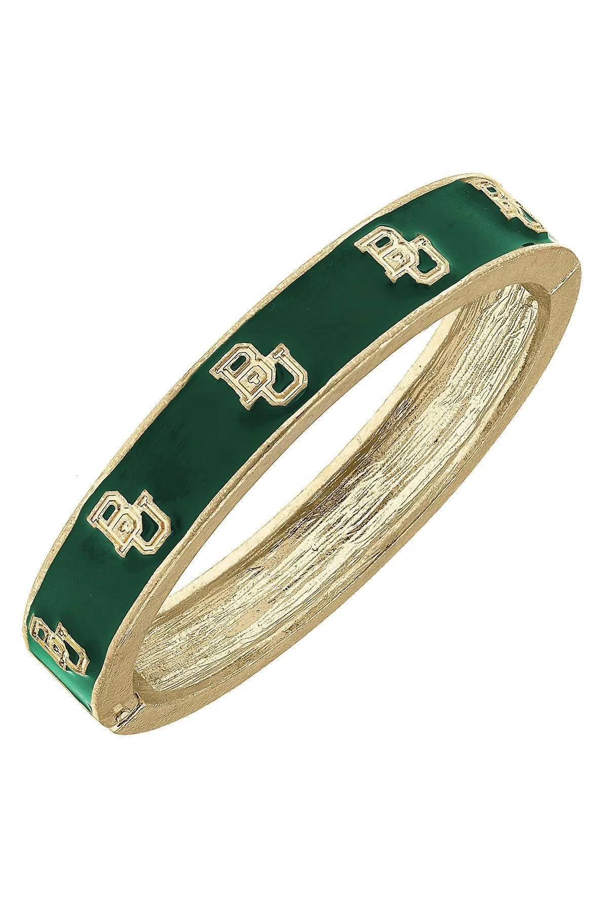 Baylor Bears Enamel Logo Hinge Bangle sold by French Cuff