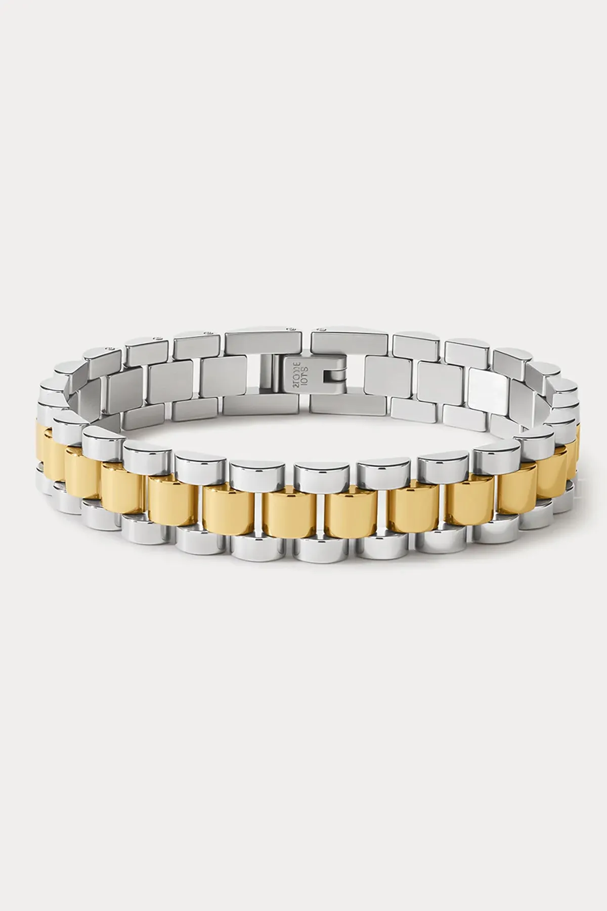 Two-Toned Timepiece Bracelet sold by French Cuff