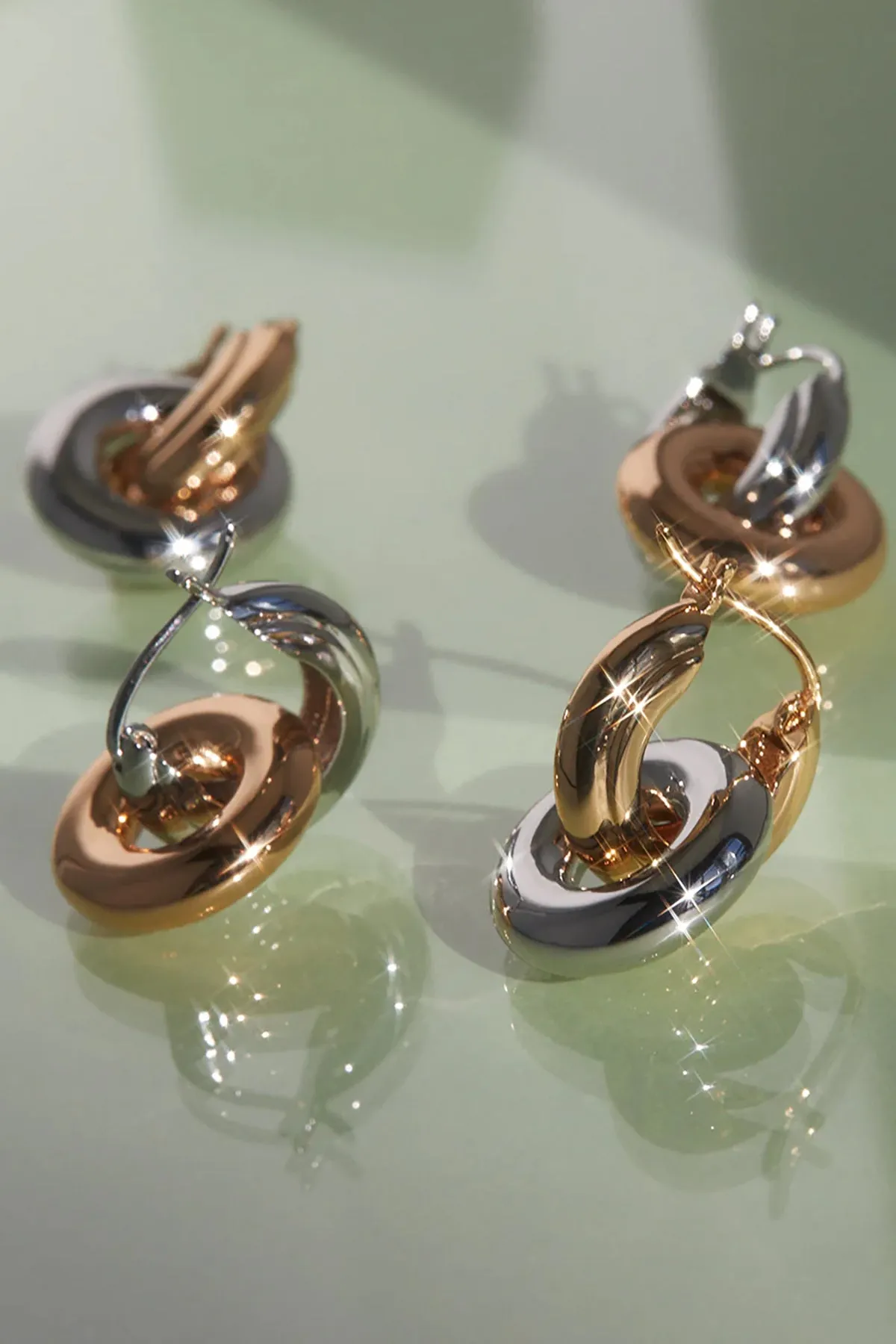 Two-Tone Chain Link Huggies sold by French Cuff product image thumbnail 2