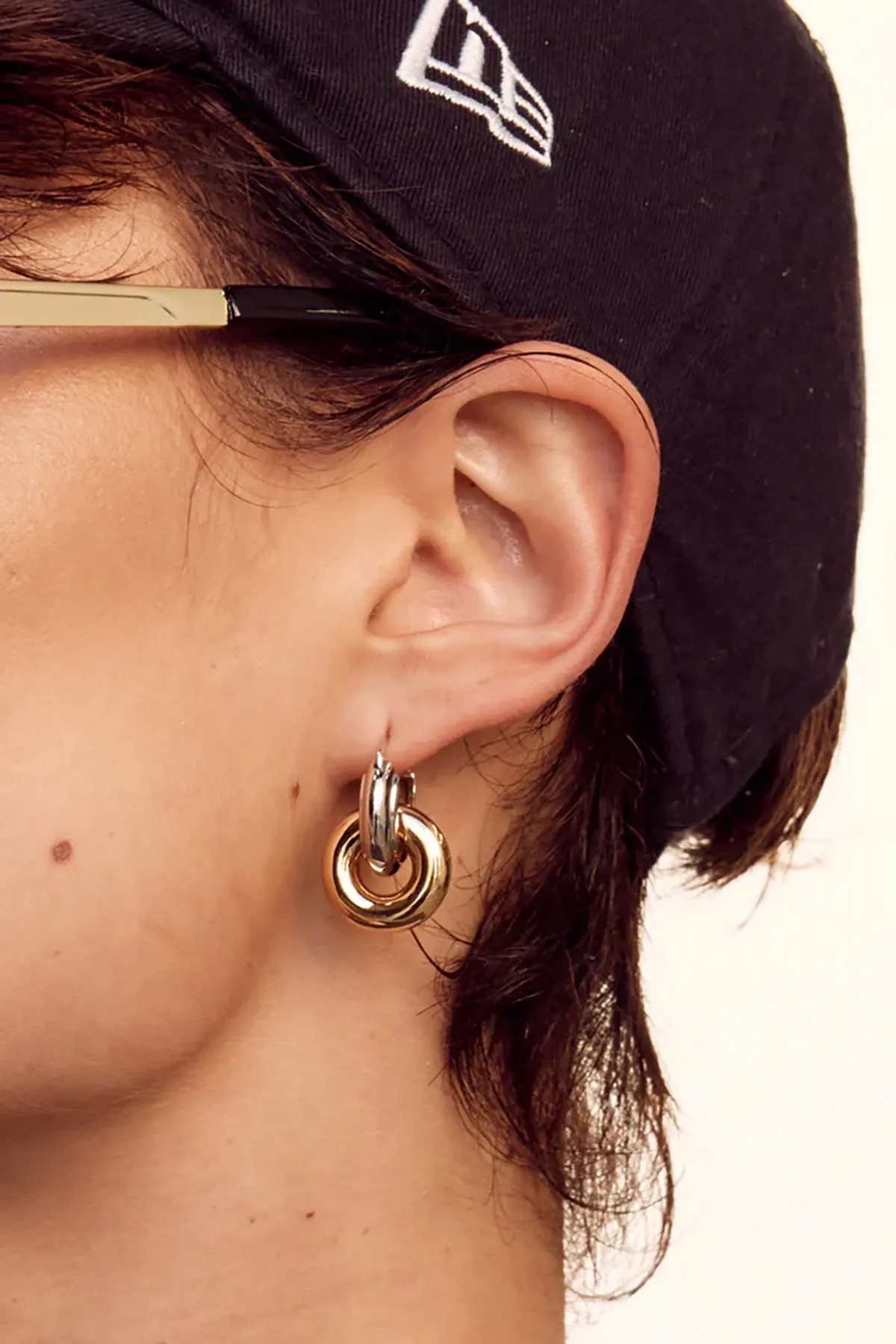 Two-Tone Interlock Hoops sold by French Cuff product image thumbnail 3