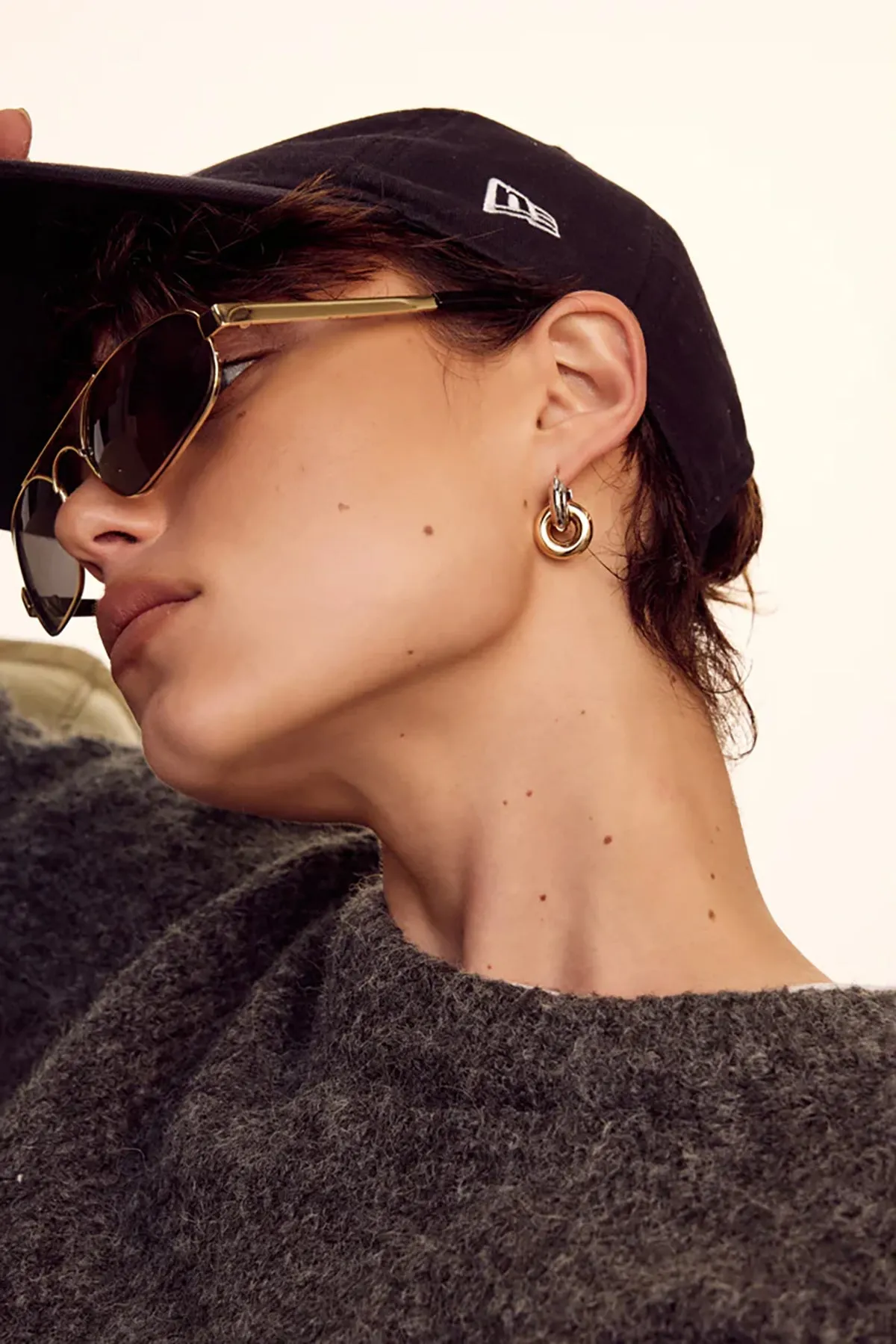 Two-Tone Interlock Hoops sold by French Cuff product image thumbnail 4