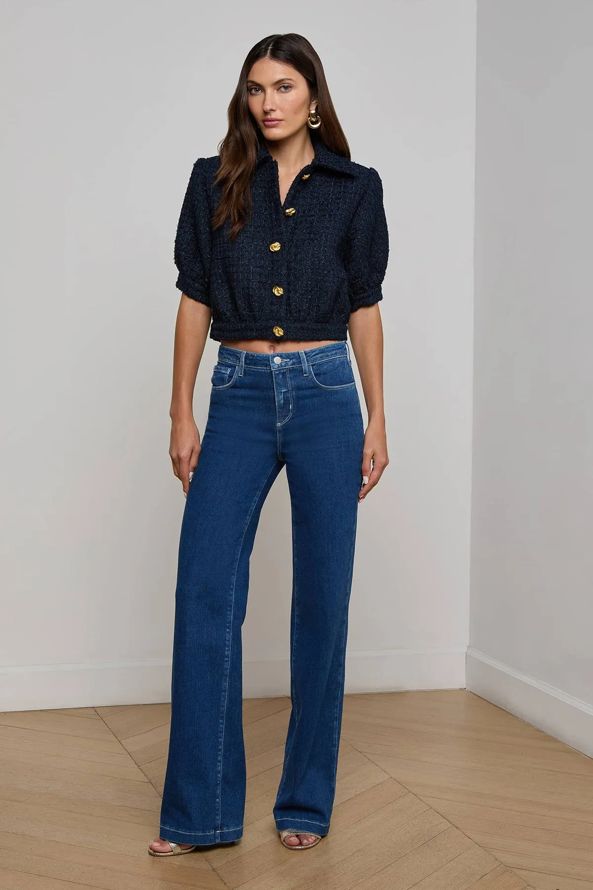 Cove Crop Short Sleeve Jacket sold by French Cuff product image thumbnail 4