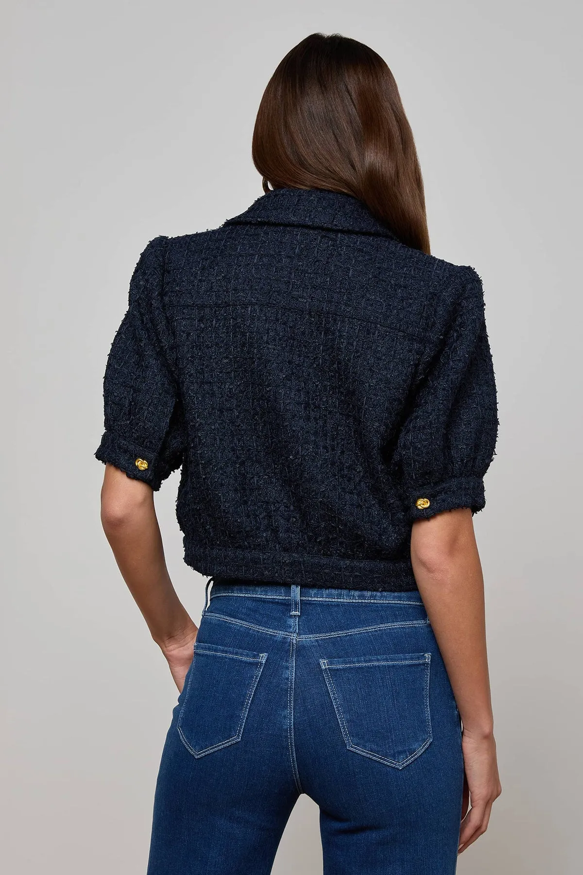 Cove Crop Short Sleeve Jacket sold by French Cuff product image thumbnail 3