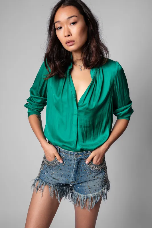 Tink Satin Blouse sold by French Cuff