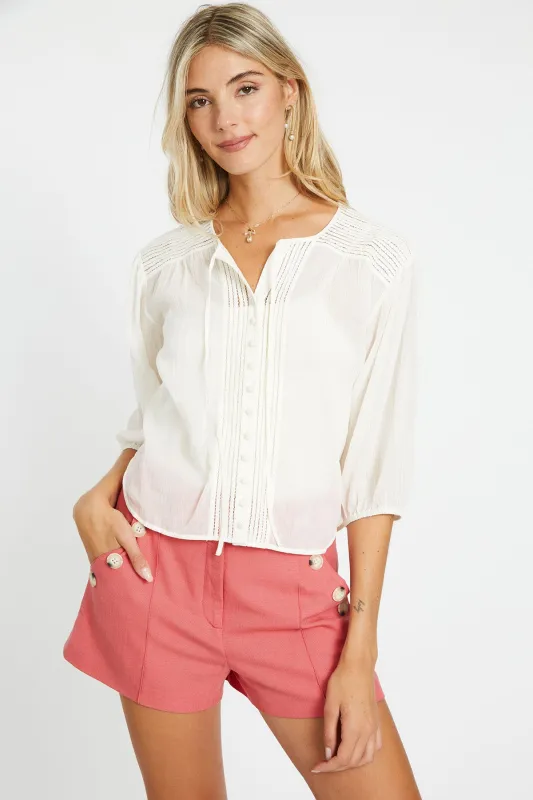 Esme Ivory Top sold by French Cuff