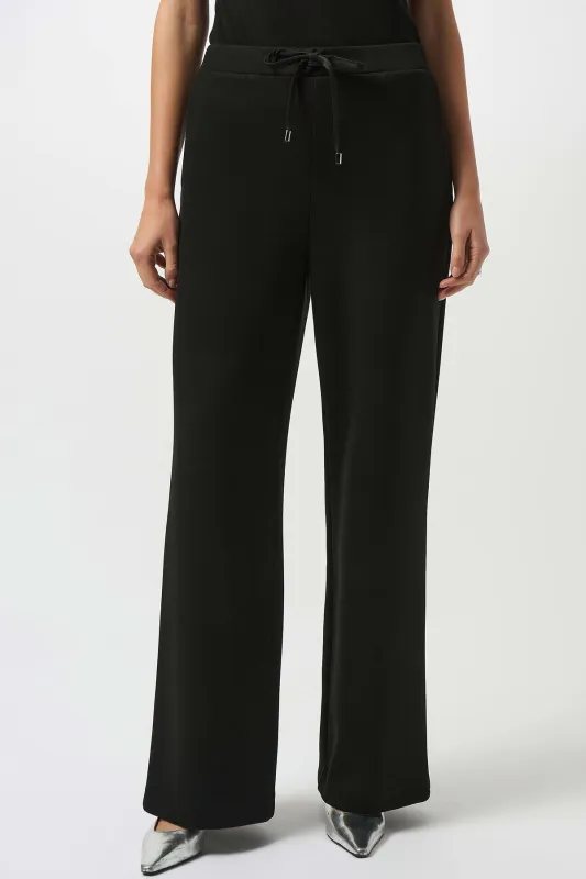 Scuba Jersey Wide-Leg Pull-On Pants sold by French Cuff