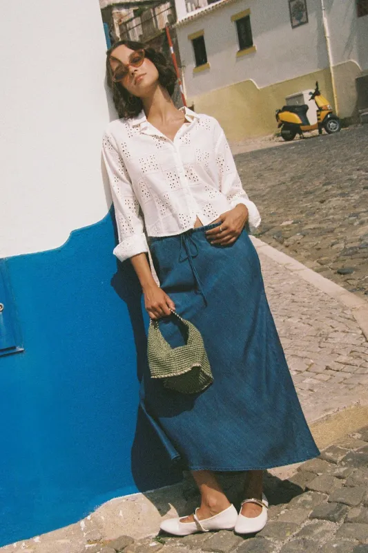 Bias Skirt With Tie sold by French Cuff