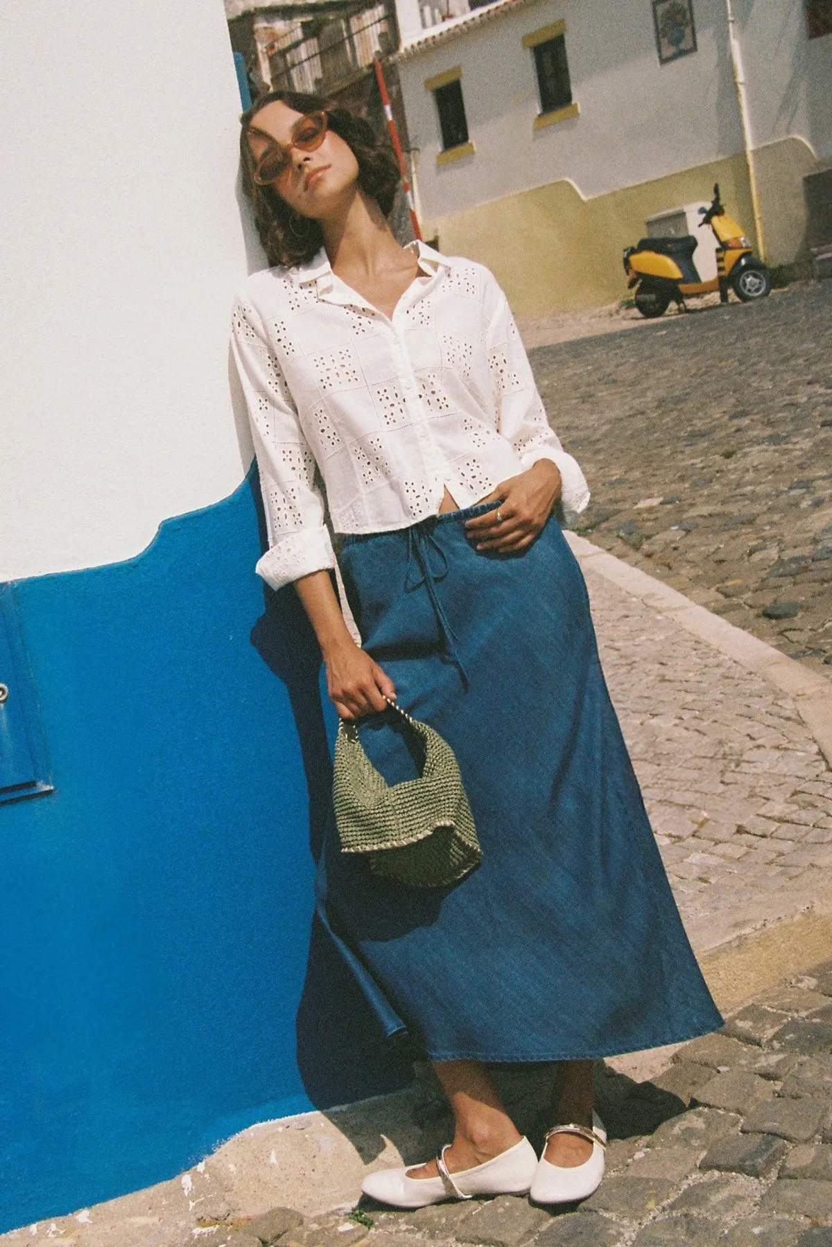 Bias Skirt With Tie sold by French Cuff