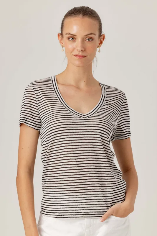 Stripe Linen Jerri Tee made by French Cuff