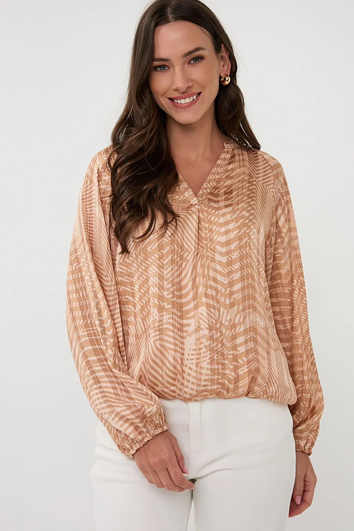 Balloon Sleeve Blouse sold by French Cuff