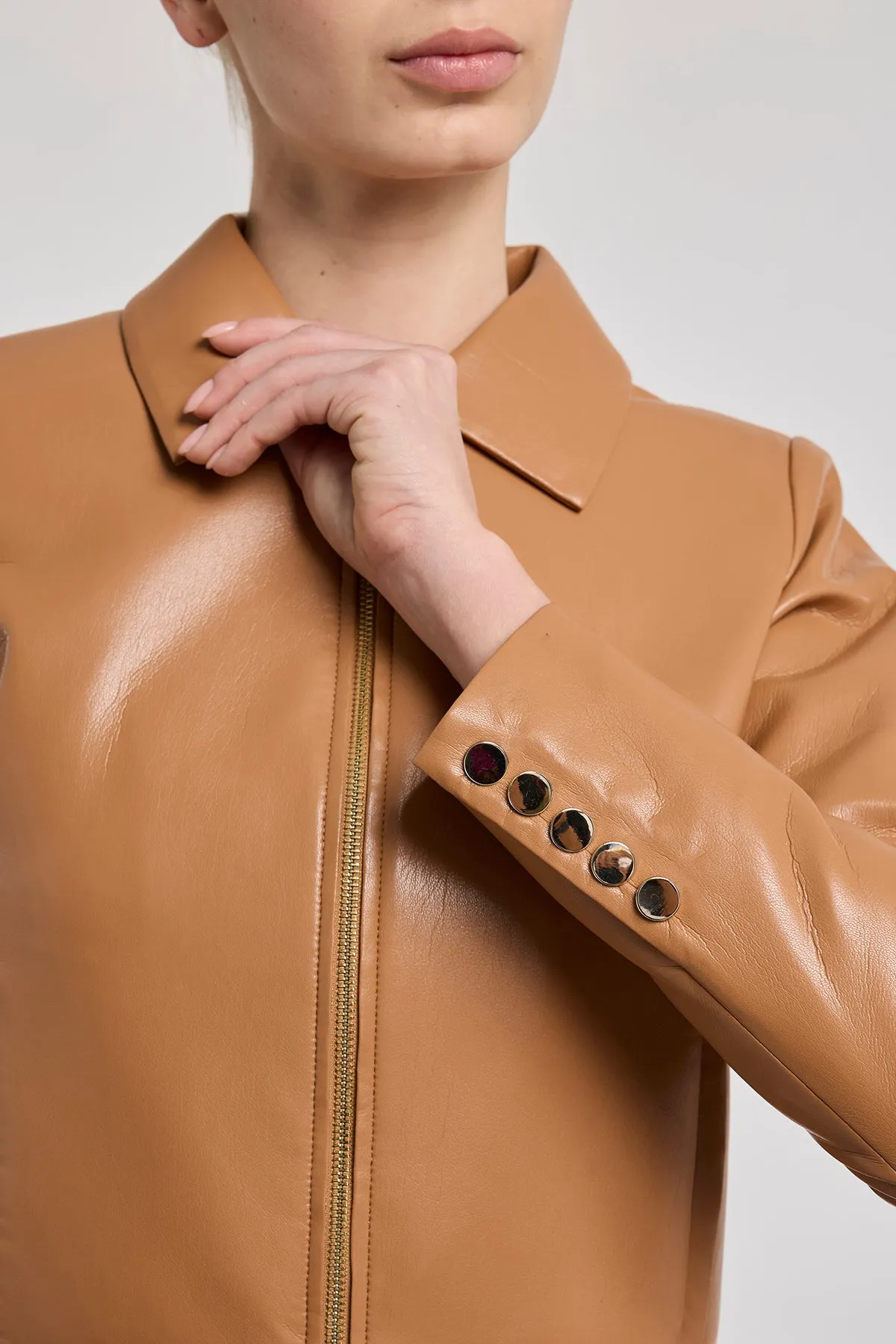 Lola Vegan Leather Jacket sold by French Cuff product image thumbnail 3