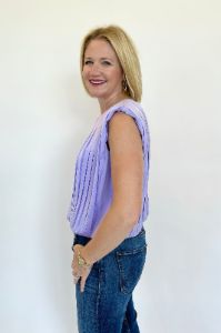 Bubble Pleated Top sold by French Cuff