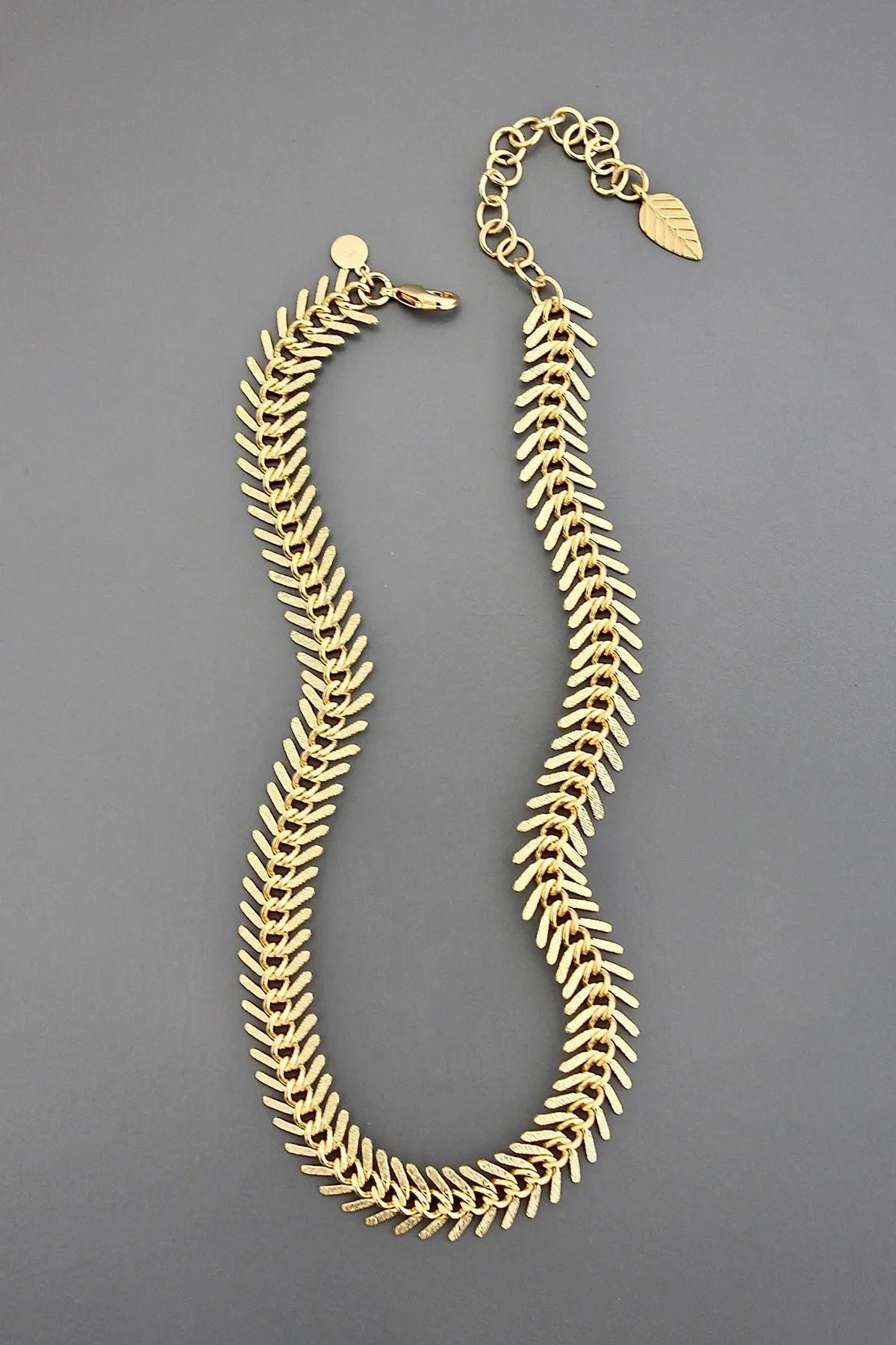 Gold Chain Fish Bone Necklace sold by French Cuff product image thumbnail 4