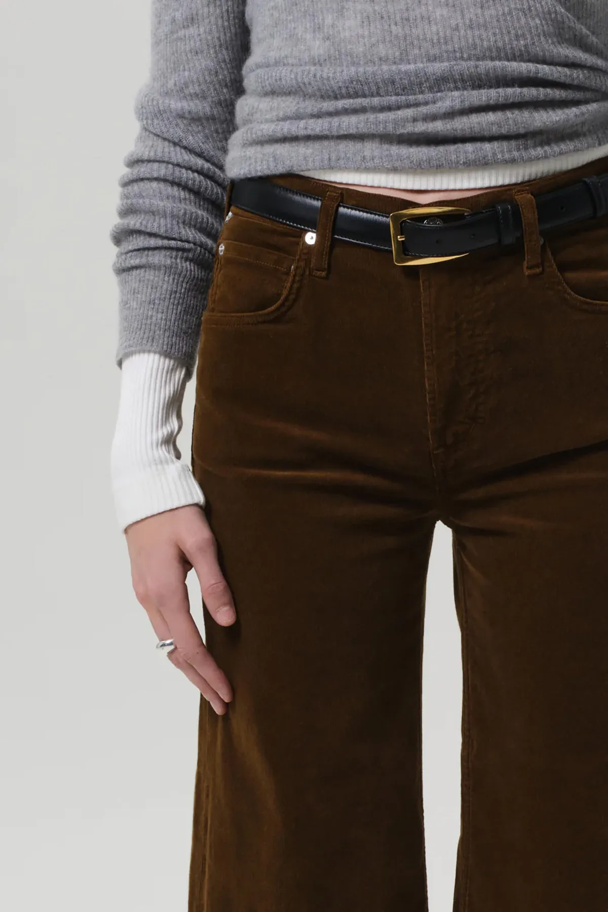 Lyra Wide Leg Crop in Corduroy sold by French Cuff product image thumbnail 3