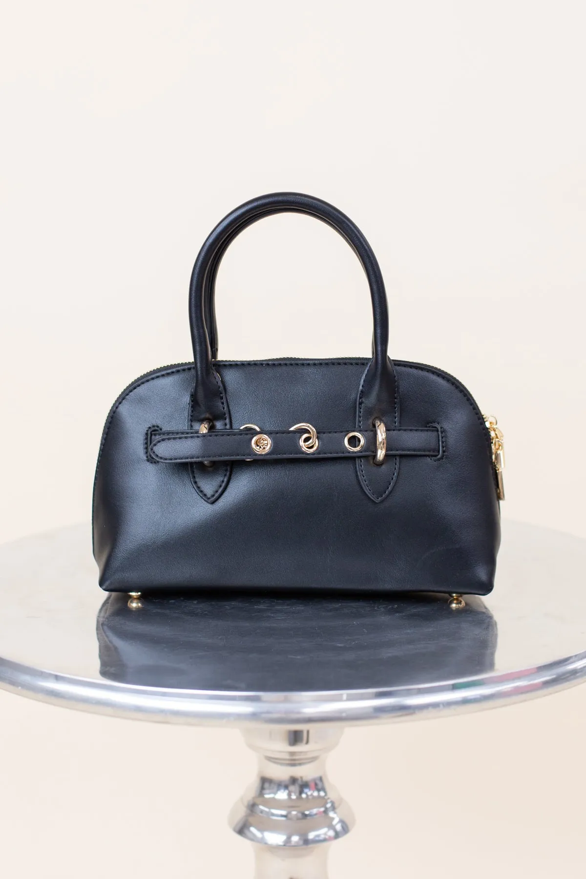 Rue Black Vegan Top Handle Bag sold by French Cuff