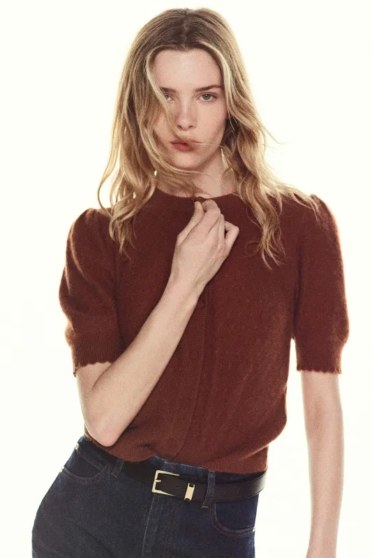 The Cashmere Pointelle Cardigan sold by French Cuff