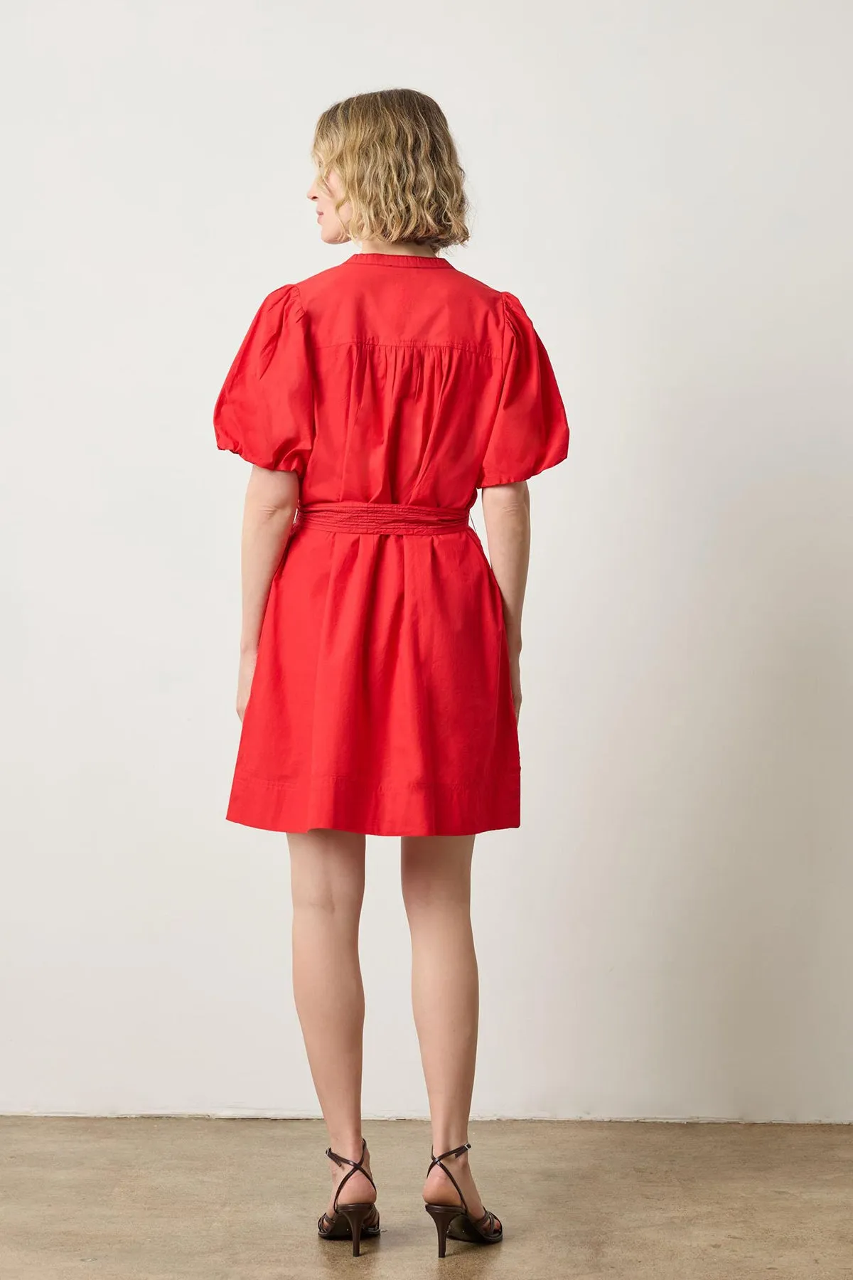 Shirred Sleeve Split Neck Dress sold by French Cuff product image thumbnail 2