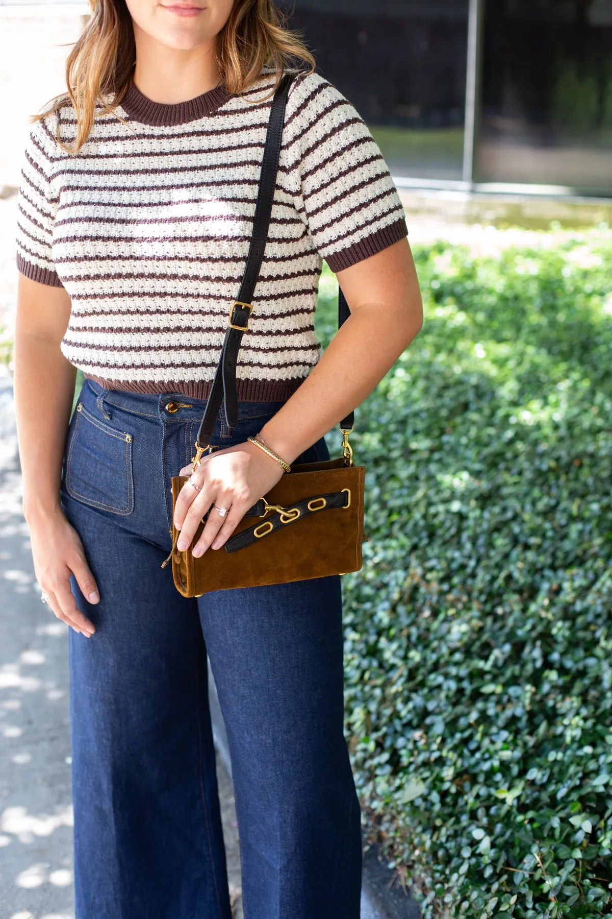 Stripe Textured Short Sleeve Sweater sold by French Cuff product image thumbnail 5