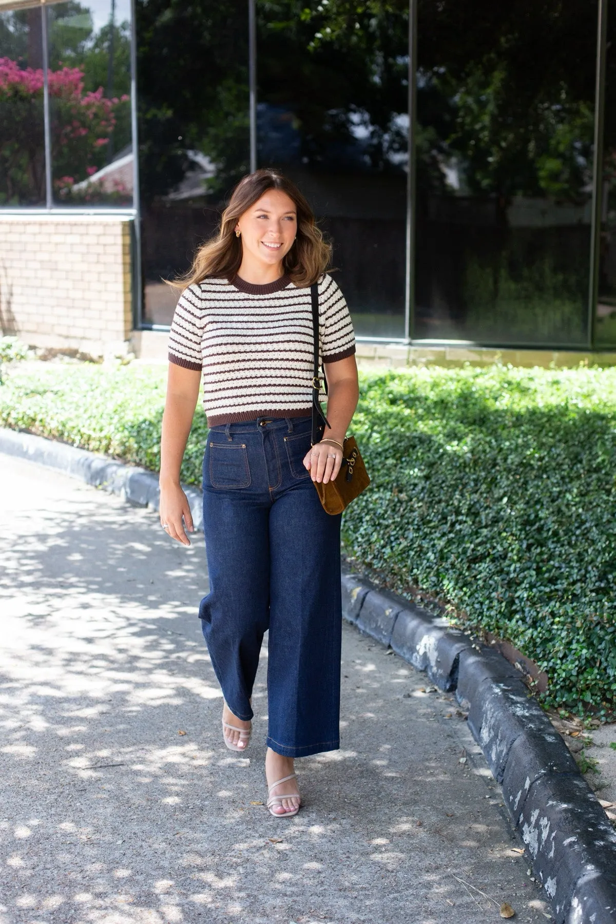Stripe Textured Short Sleeve Sweater sold by French Cuff product image thumbnail 4