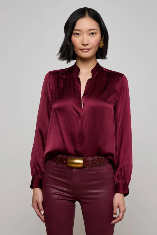 Bianca Band Collar Blouse sold by French Cuff