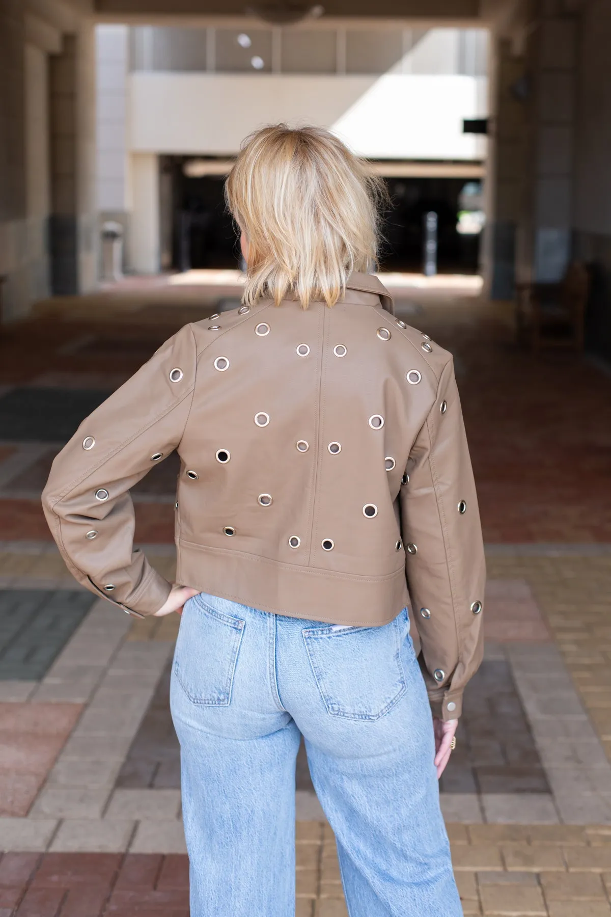 Grommet Faux Leather Jacket sold by French Cuff product image thumbnail 3