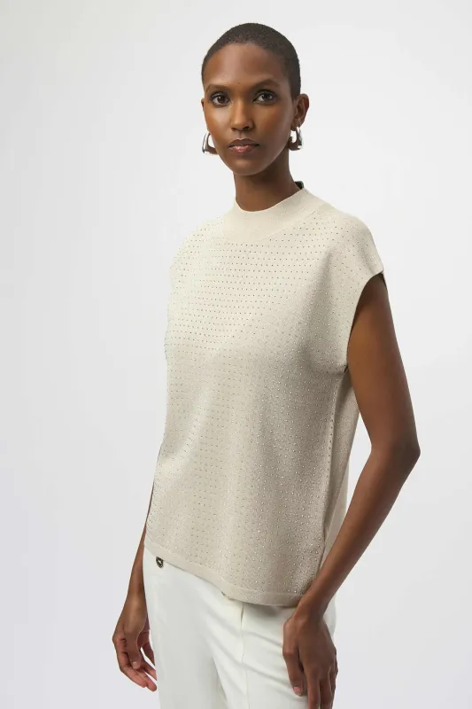 Sweater Knit Sleeveless Pullover with Iron-On Detail sold by French Cuff