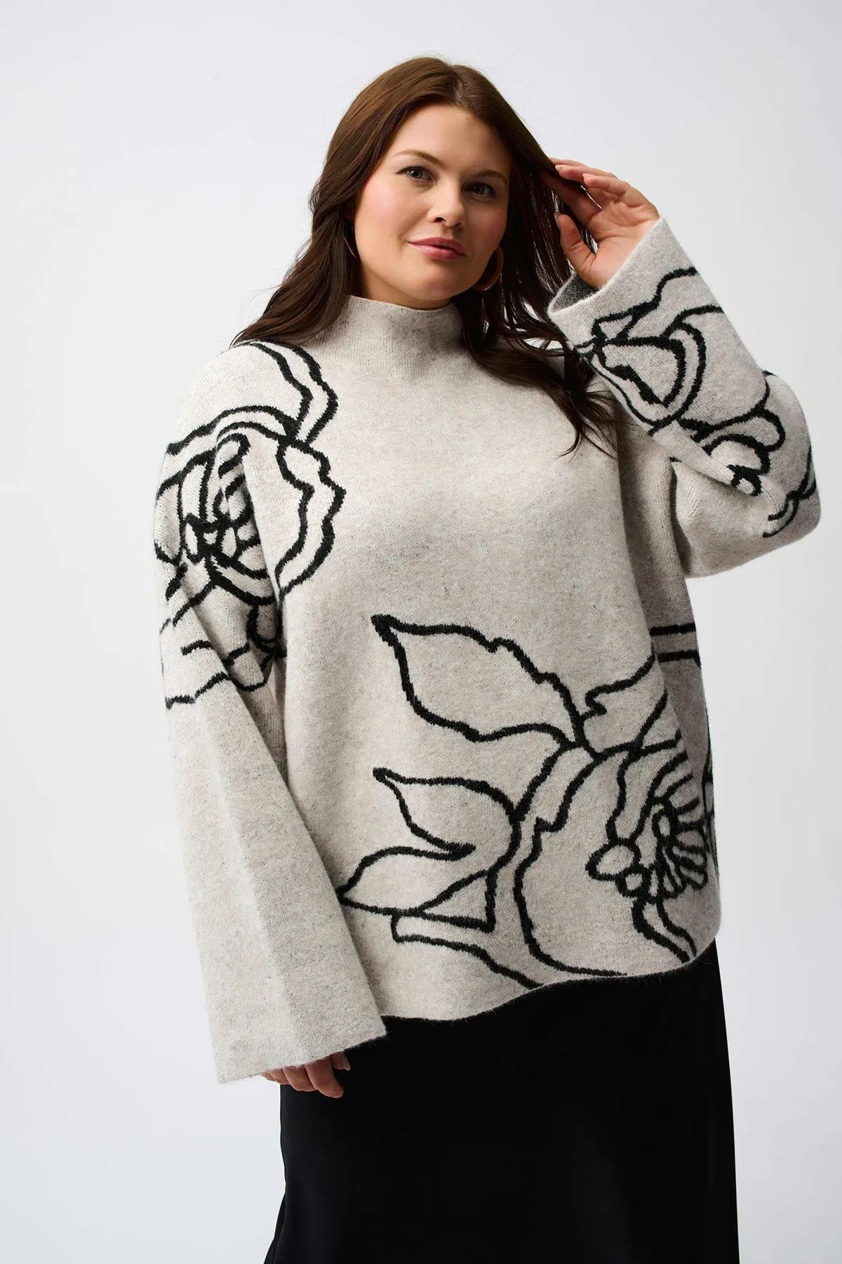 Sweater Knit Floral Print Pullover sold by French Cuff product image thumbnail 2