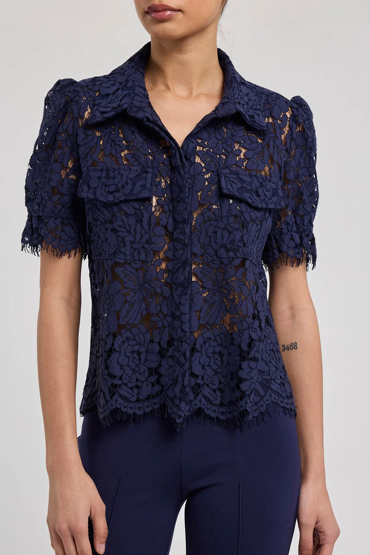 Mina Lace Shirt sold by French Cuff product image thumbnail 3