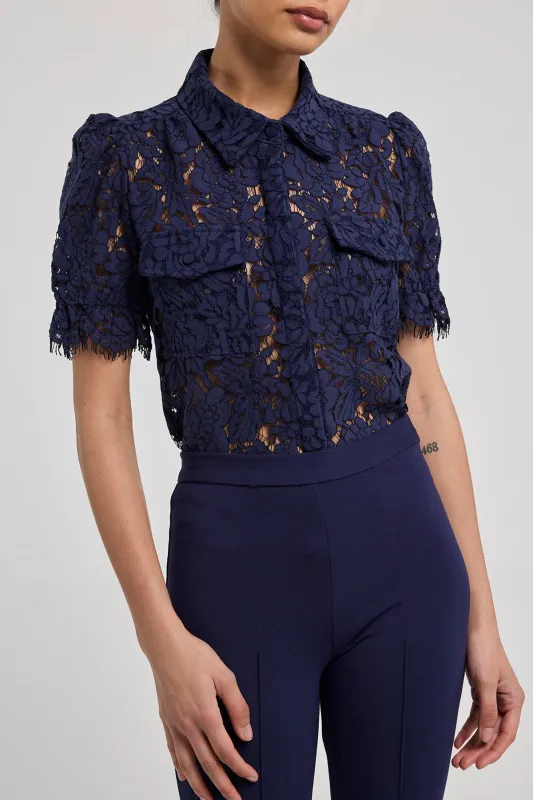 Mina Lace Shirt sold by French Cuff