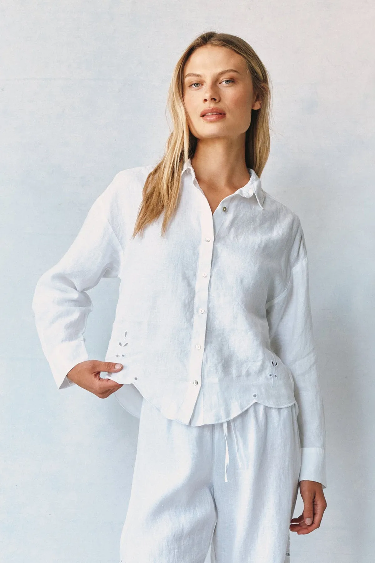 Eyelet Embroidered Shirt sold by French Cuff product image thumbnail 2