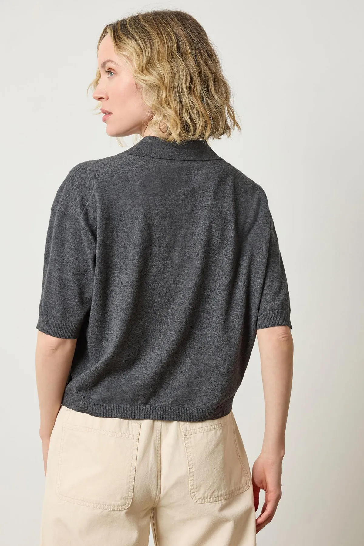 Drop Shoulder Polo Neck Sweater sold by French Cuff product image thumbnail 3