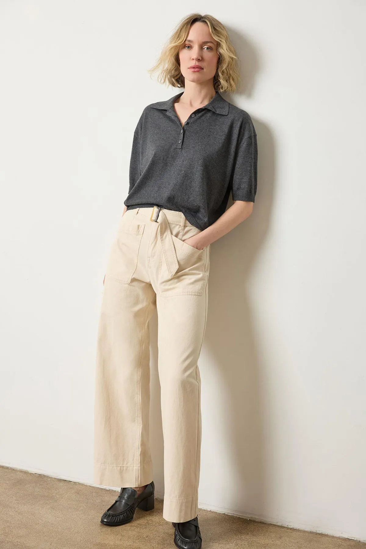 Drop Shoulder Polo Neck Sweater sold by French Cuff product image thumbnail 2