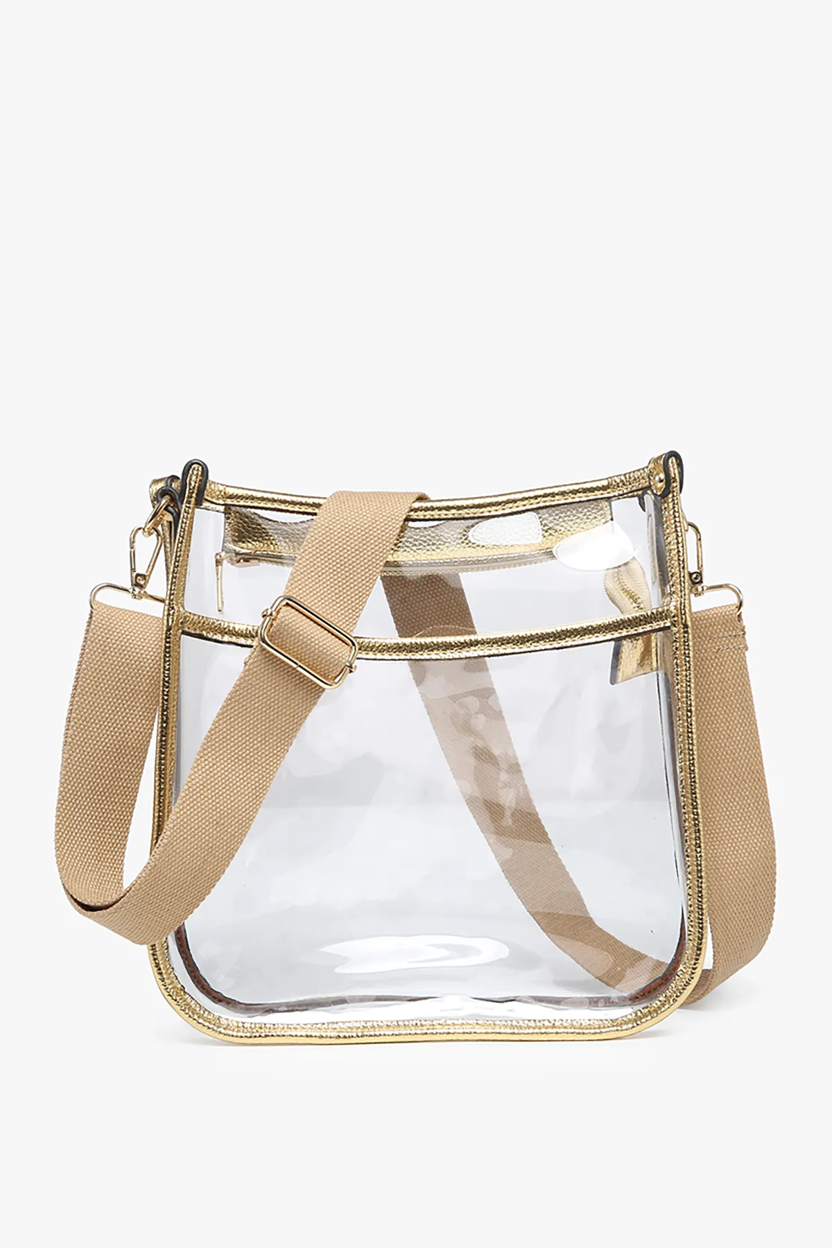 Posie Clear Crossbody with Vegan Leather sold by French Cuff