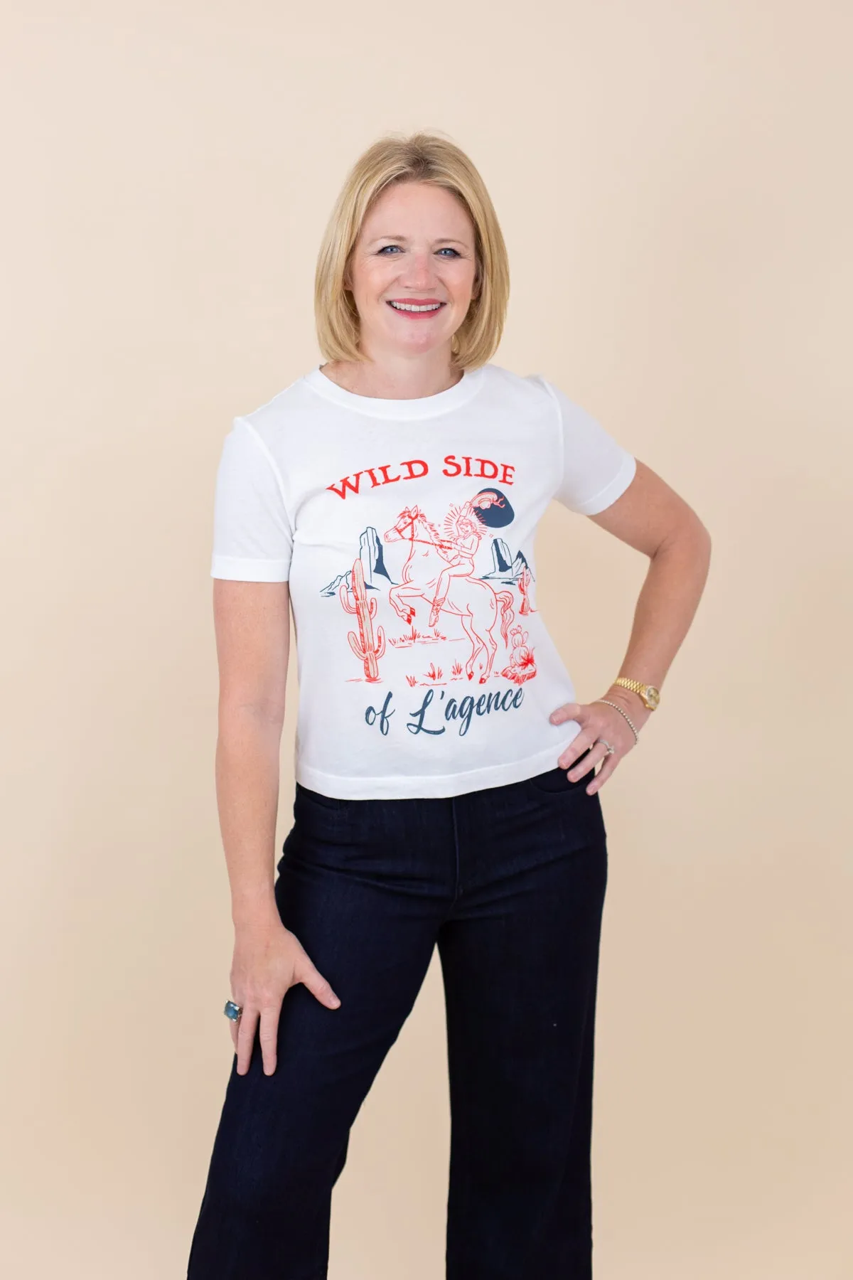 Eliza Short Sleeve Tee Wild Side sold by French Cuff
