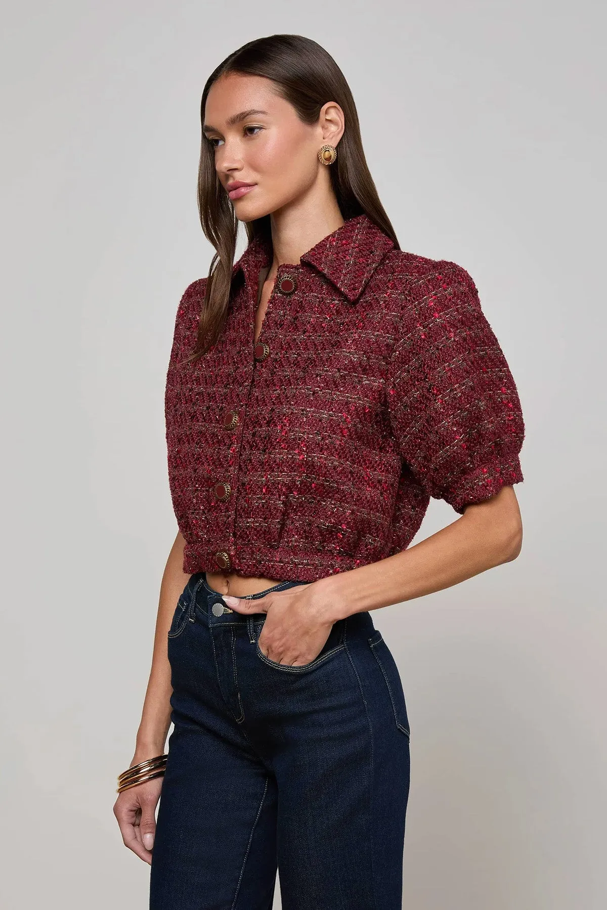 Cove Crop Short Sleeve Jacket sold by French Cuff product image thumbnail 2