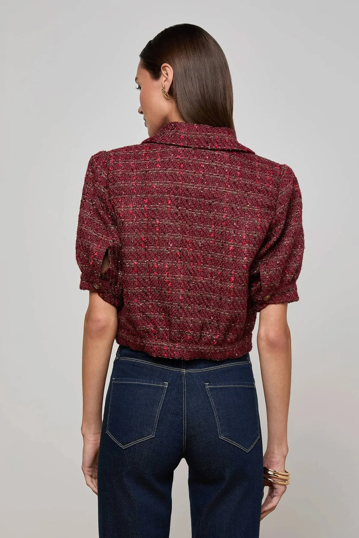 Cove Crop Short Sleeve Jacket sold by French Cuff product image thumbnail 3
