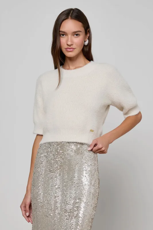 Guinevere Short Sleeve Crop Crew sold by French Cuff