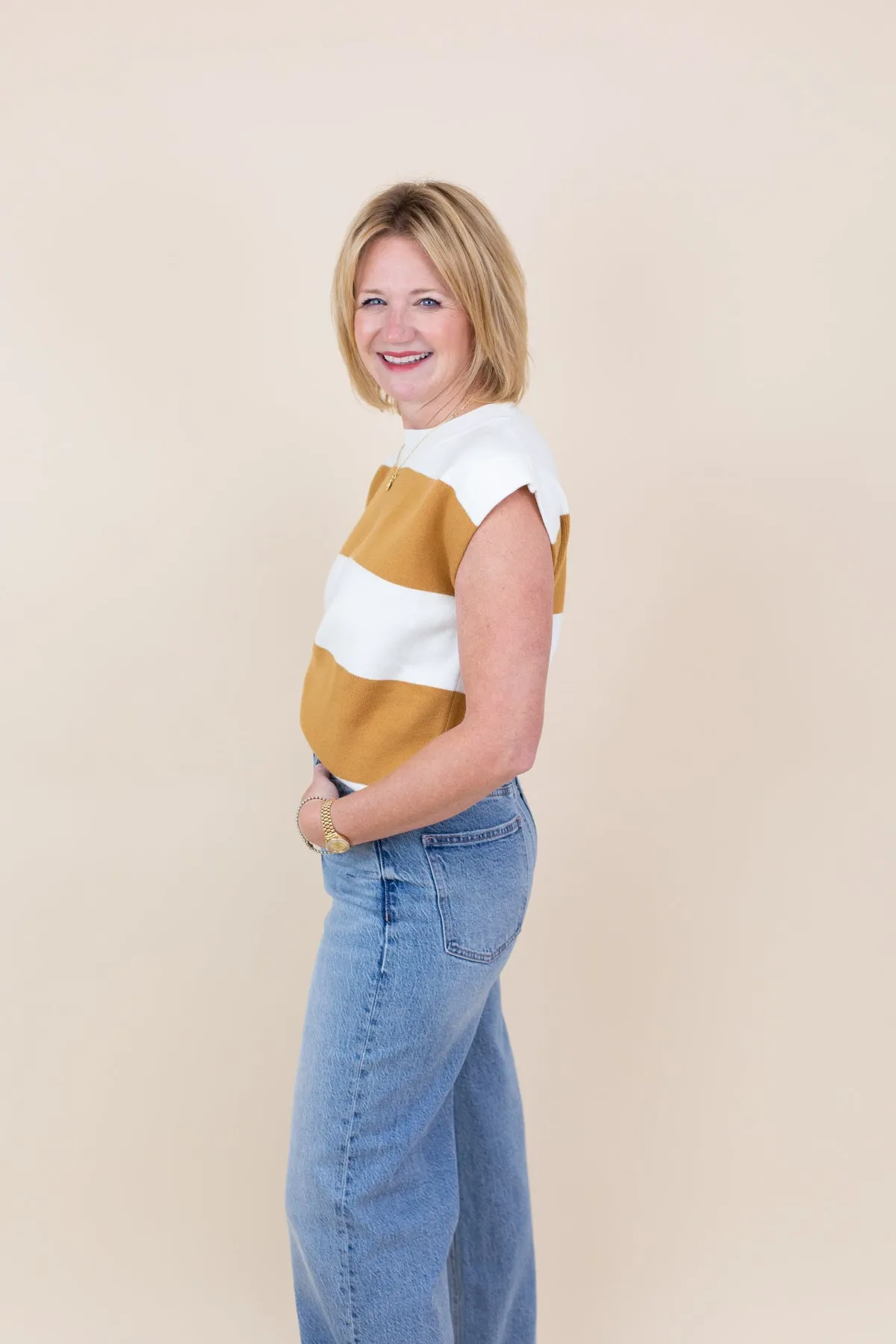 Striped Sleeveless Sweater sold by French Cuff product image thumbnail 2