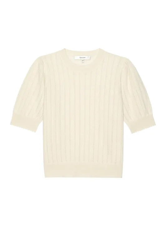 The Ladder Pointelle Sweater sold by French Cuff